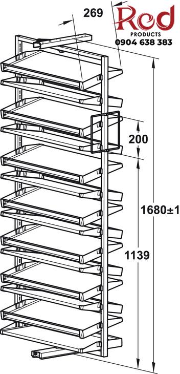 Giá để giày thông minh xoay 180 độ Hafele 806.22.401 3