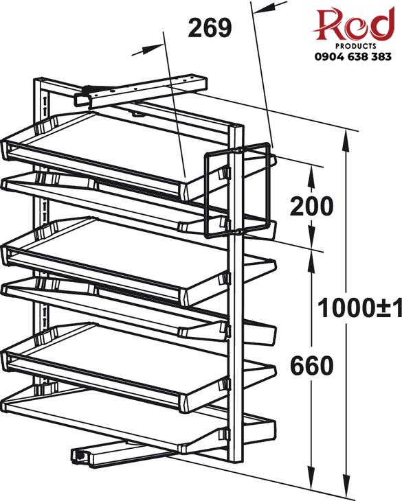 Giá để giày thông minh xoay 180 độ Hafele 806.22.401 4