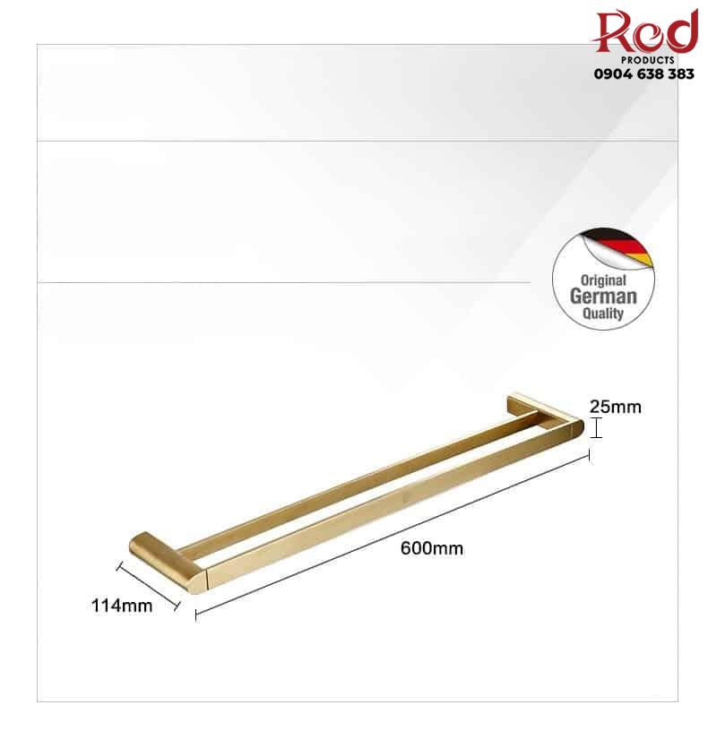 Giá treo khăn đôi phòng tắm cao cấp German Durad DL1003J