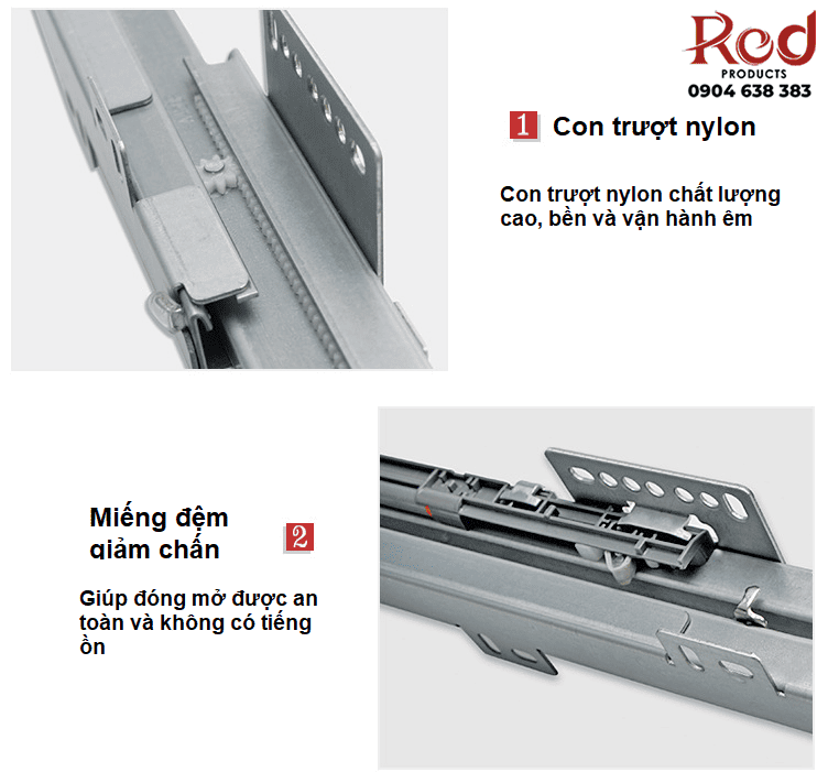 Ray trượt chịu lực cho tủ gỗ cao đa năng MX4-500 2