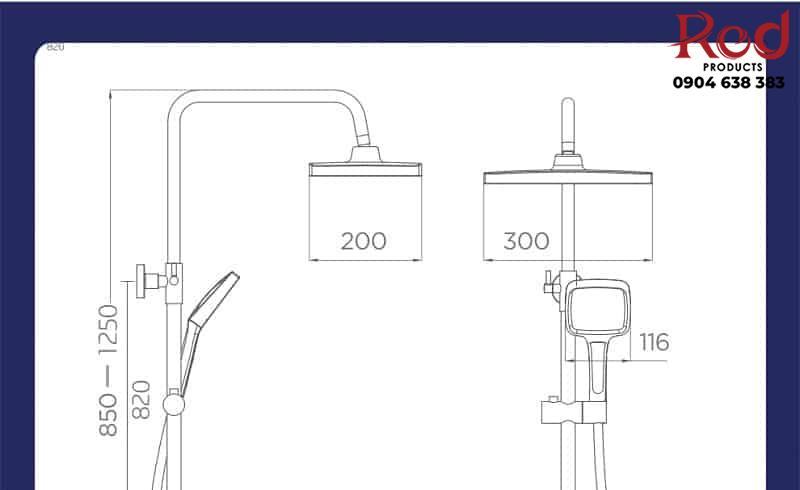 Bộ sen tắm hiện đại tích hợp 4 chế độ DL8810