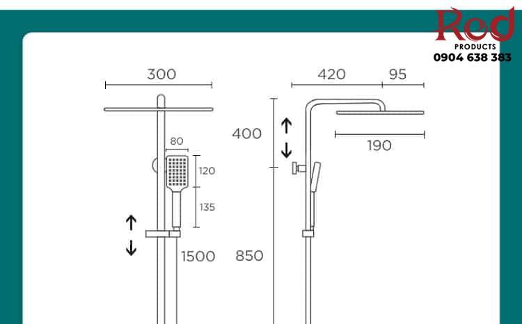 Bộ sen tắm bằng đồng cao cấp DL6006/8