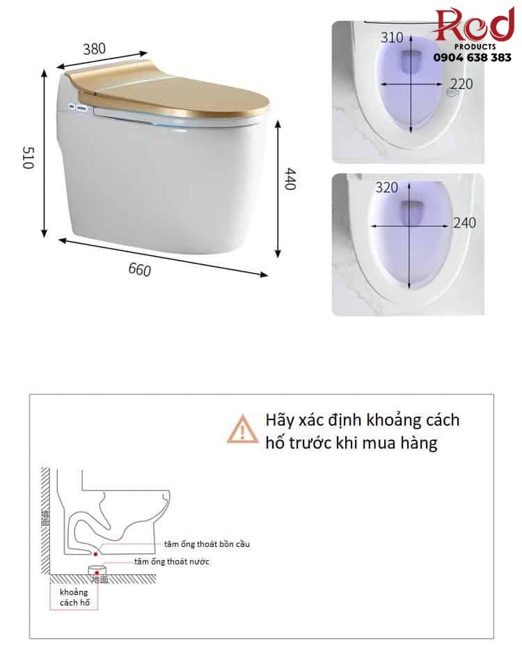 Bồn cầu thông minh vệ sinh tự động DL5510