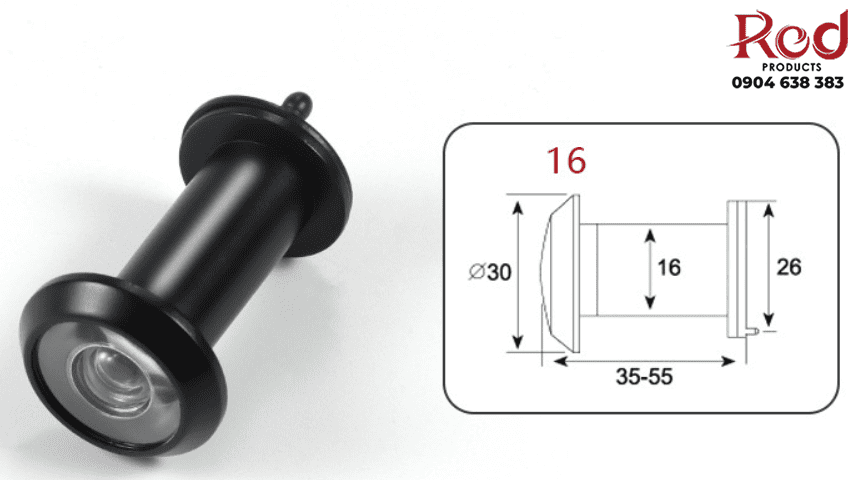 Mắt thần cửa gỗ căn hộ bằng đồng DFL-P016 2