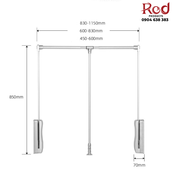 Suốt treo quần áo nâng hạ nhiều màu YLF1010 16