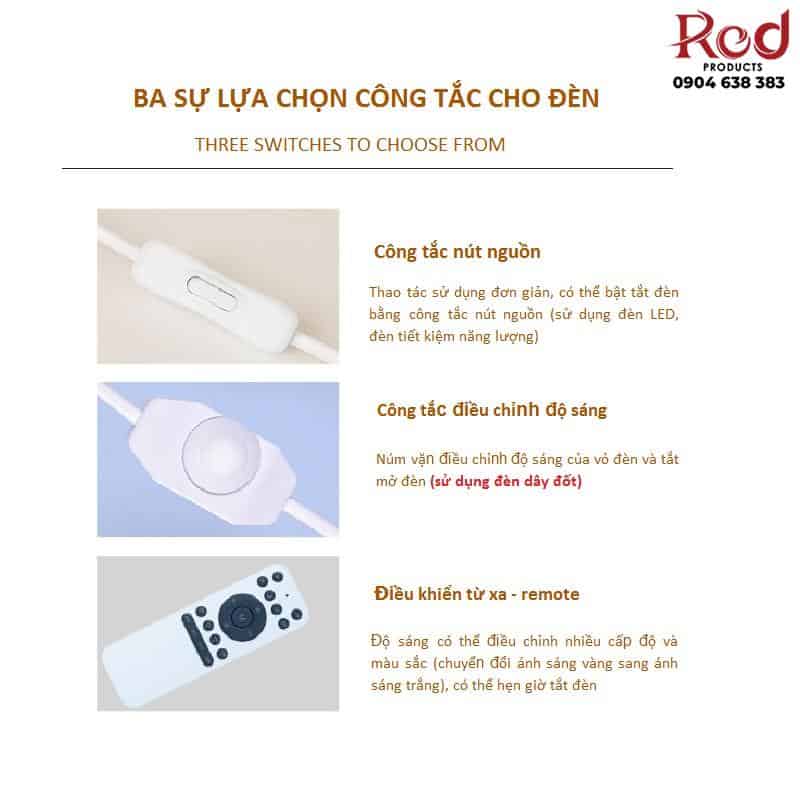 Đèn bàn gốm sứ nhiều hoa văn HY1622 28