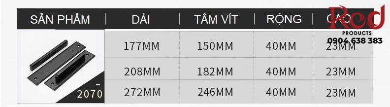 Tay kéo cửa lùa gỗ chân cao cấp YO2070 11