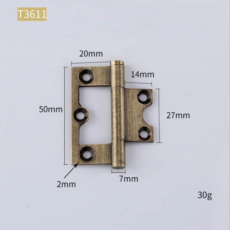 Bản lề lá bằng đồng cho tủ cửa gỗ nhiều kích thước T3611 6