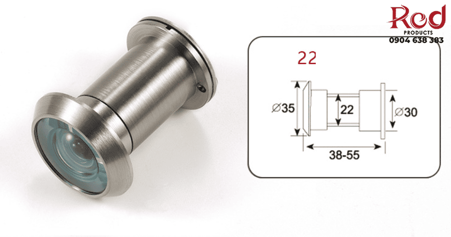 Mắt thần gắn cửa bằng đồng góc nhìn 200 độ DFL-P022 5