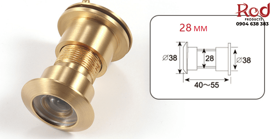 Mắt thần cửa gỗ chung cư góc rộng 200 độ DFL-P028 4