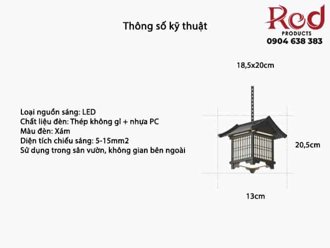 Đèn thả trang trí mái hiên cổ điển Á Đông D8452C 12