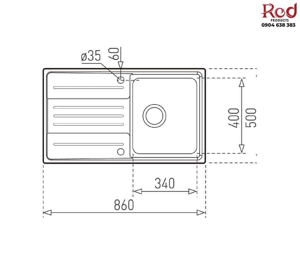 Chậu rửa bát Teka STAGE 45 1B 1D 5