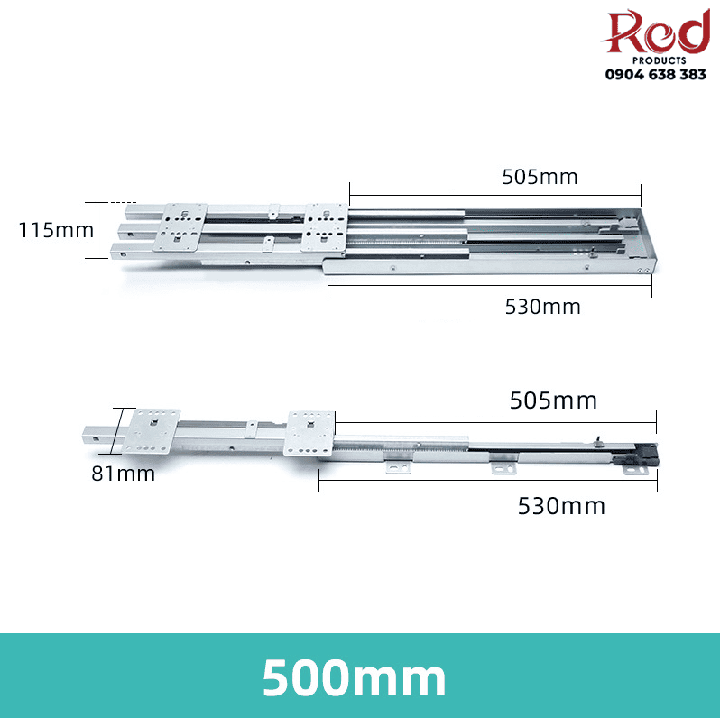 Ray trượt chịu lực cho tủ gỗ cao đa năng MX4-500 5