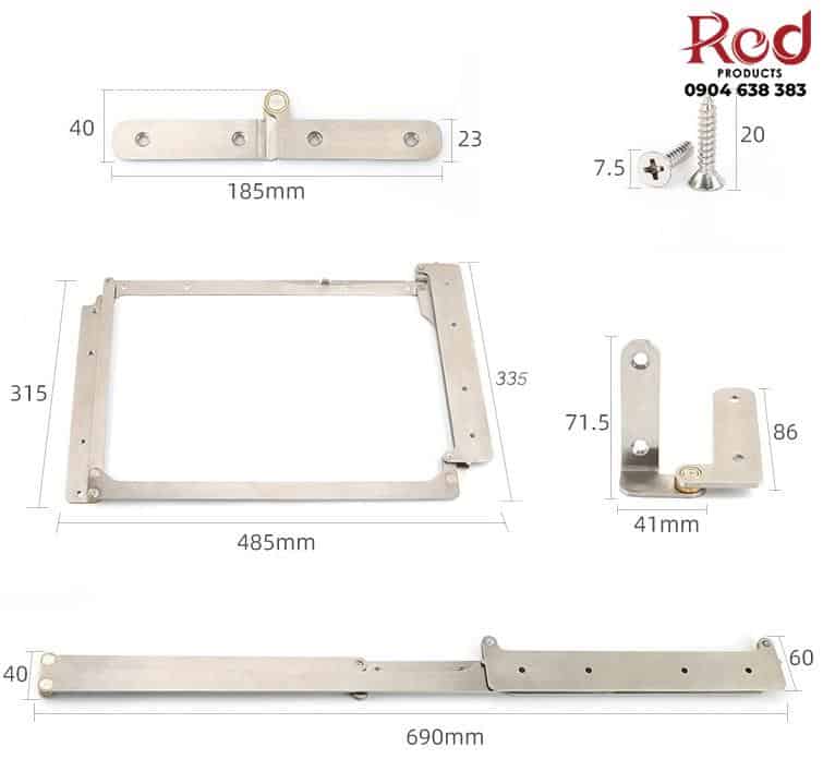 Phụ kiện cửa gấp bằng inox 304 cao cấp YGDLR180 10