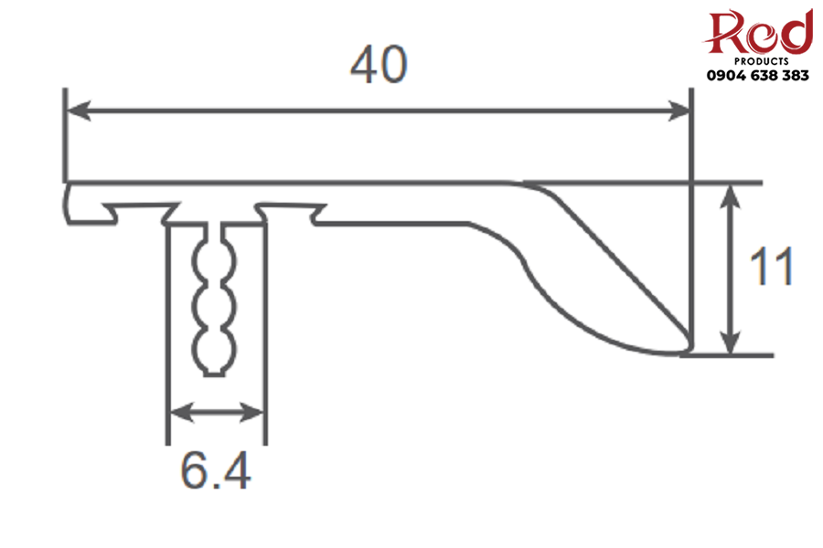 Tay nắm tủ dạng thanh lắp âm tủ Imundex 7755 300-900mm 2