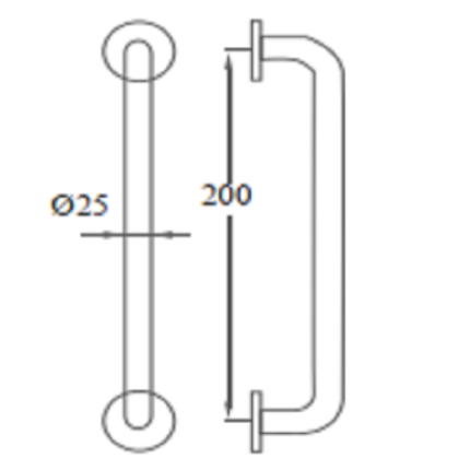 Tay nắm kéo cửa kính Imundex 714.19.250/251