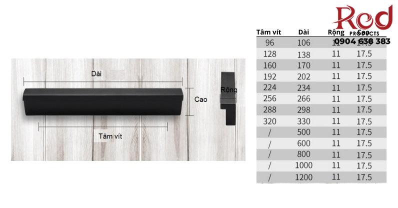 Tay nắm tủ dạng thanh số 7 hợp kim nhôm màu vàng 102103 2