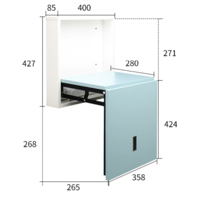 Phụ kiện đôn ngồi gấp gọn cho tủ giày âm tủ tường BTS01