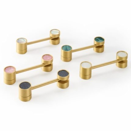 Chốt tay nắm tủ bằng đồng khảm xả cừ Bắc Âu L3091