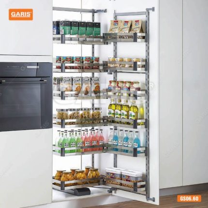 Hệ giá kho 6 tầng inox hộp Garis BK01.6.600
