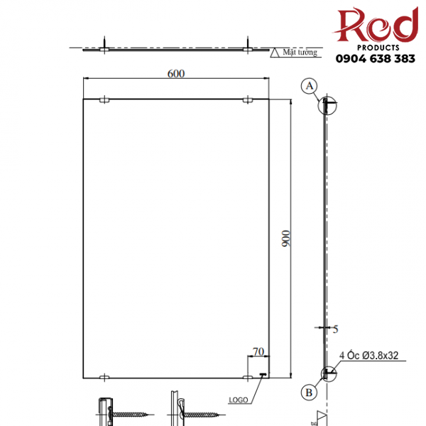 Guong-soi-hinh-chu-nhat-hien-dai-TOTO-YM6090A_4-600x600-1