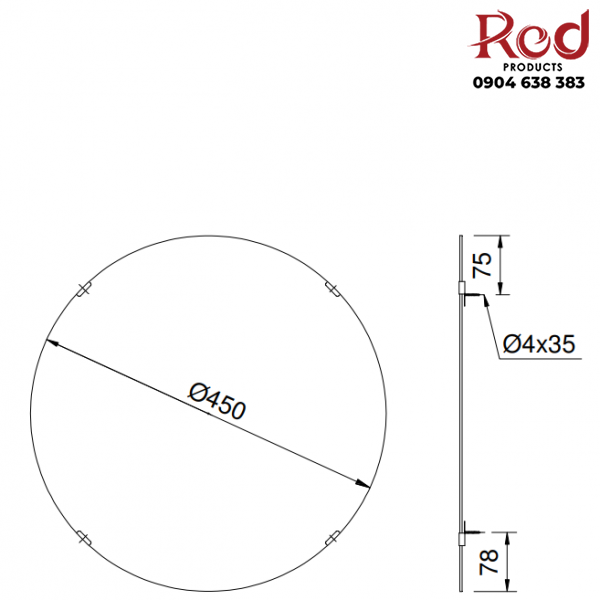 Guong-tron-cao-cap-loai-nho-TOTO-YM4545FG-600x600-1