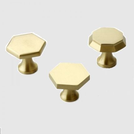 Núm tay nắm tủ bằng đồng hình lục giác FHOFC10.13.3