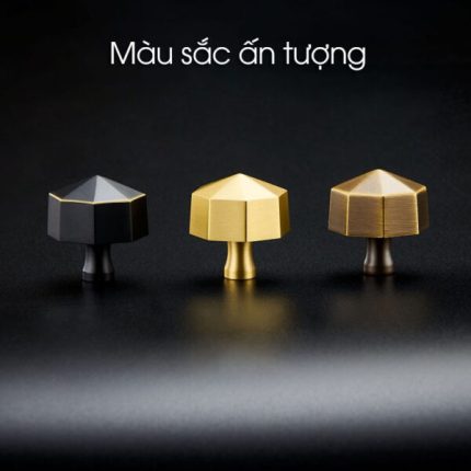 Núm tay tủ quần áo bằng đồng hình bát giác L1060