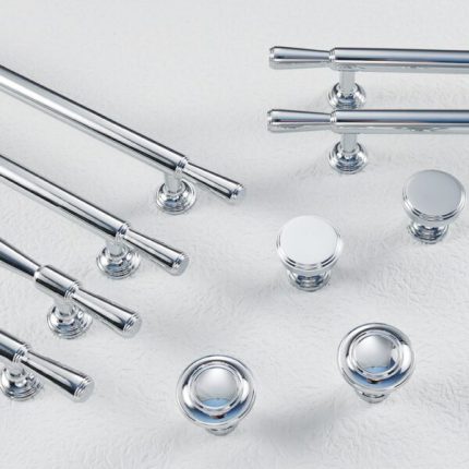 Tay nắm tủ đồng hiện đại màu bạc sáng FH.HXTY3