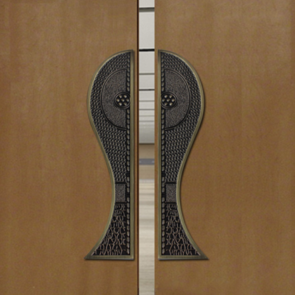 Tay nắm cửa đi hình cá phong thủy DH011