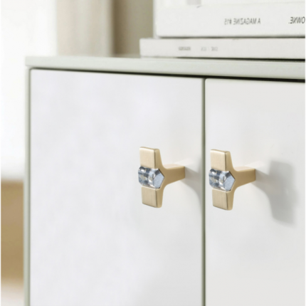 Tay nắm tủ hiện đại tối giản Bắc Âu khảm pha lê WXH9025G
