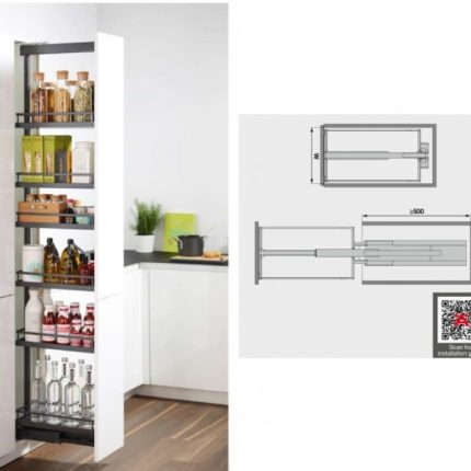 Tủ đồ kho 6 tầng kessebohmer dispensa Hafele 546.54.541