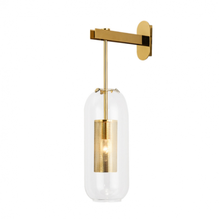 Đèn treo tường hiện đại tối giản màu đồng HZ520315