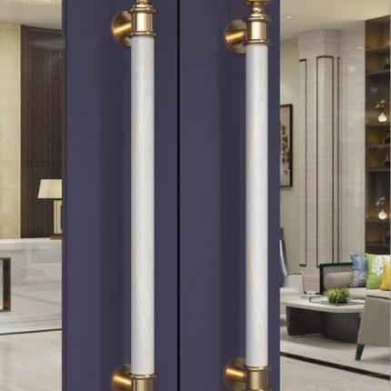 Tay nắm cửa kính gỗ thép không gỉ pha lê A-893