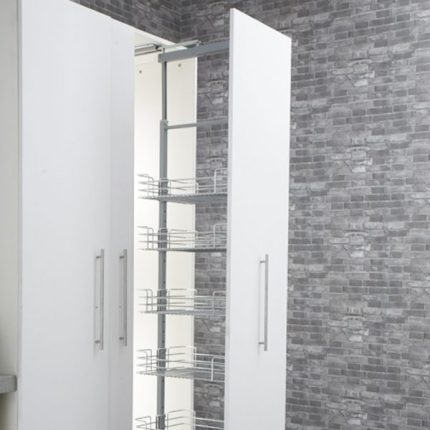 Tủ đồ khô cánh rút nan tròn rộng 300mm RED CK005A