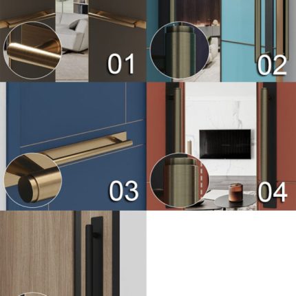 Tay nắm cửa gỗ bằng inox kiểu Bắc Âu DOR8982