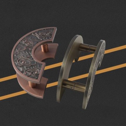 Tay nắm cửa hợp kim nhôm hình bán nguyệt AX-9230