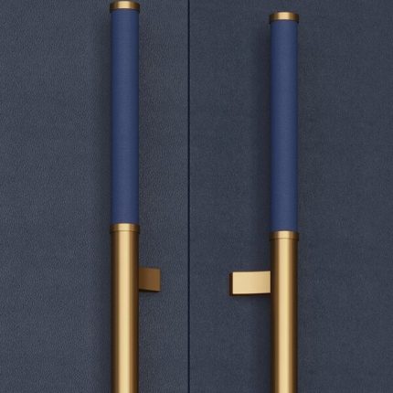 Tay nắm cửa bằng thép không gỉ bọc da cao cấp DOR8789