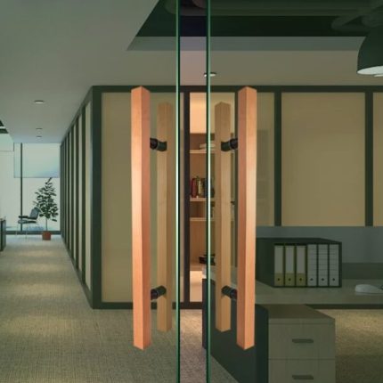 Tay nắm cửa kính cao cấp bằng gỗ sồi DOR5694