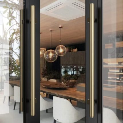 Tay nắm cửa kính tối giản bằng inox nhiều loại DOR2001190