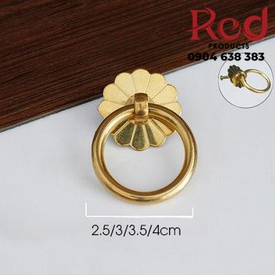 Tay nắm ngăn kéo tủ gỗ đồng vàng cổ điển T2201-A