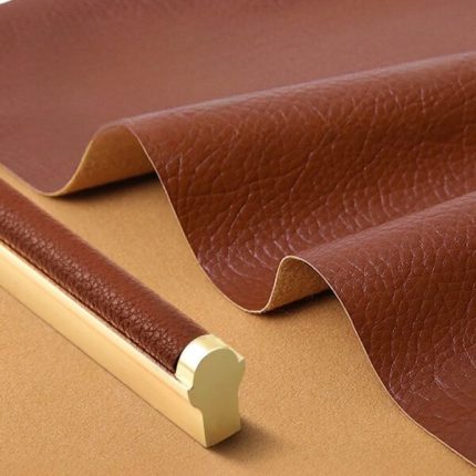 Tay nắm tủ áo bằng kẽm và da màu đỏ ALS611-B