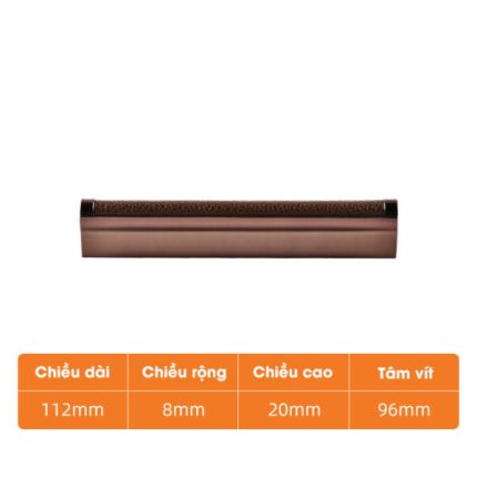 Tay nắm tủ gỗ hợp kim kẽm bọc da nâu ALS611-C