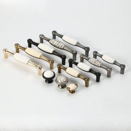 Tay nắm tủ gốm sứ hợp kim kẽm kiểu Bắc Âu WY-212