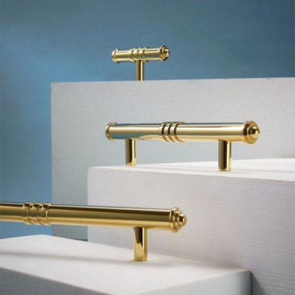 Tay nắm tủ tân cổ điển màu vàng đồng L3103