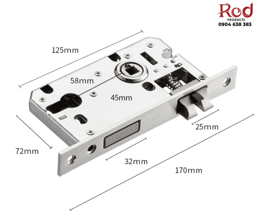 Bộ khóa cửa gỗ phòng ngủ hiện đại A686-216 / 13-212E