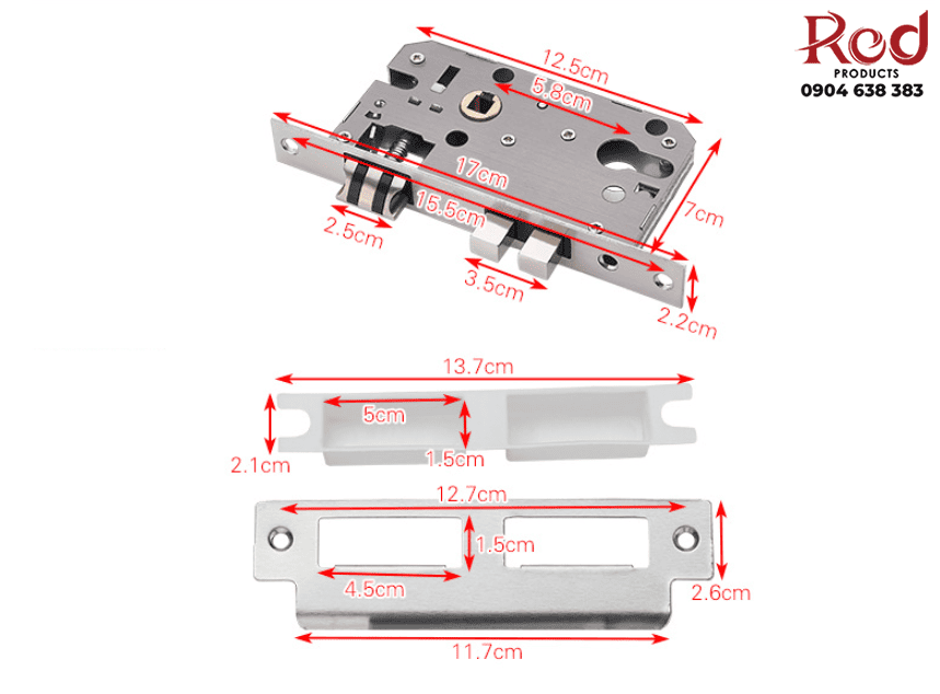 Bộ khóa cửa phòng hiện đại hợp kim nhôm 24H4-H4L