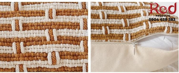 Áo gối tựa lưng jacquard họa tiết thủ công PCH7718 8