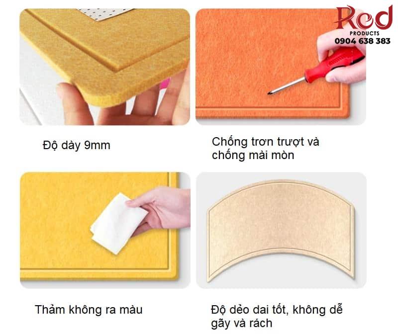 Bảng tiêu âm dán tường ghim giấy note AS8384 3