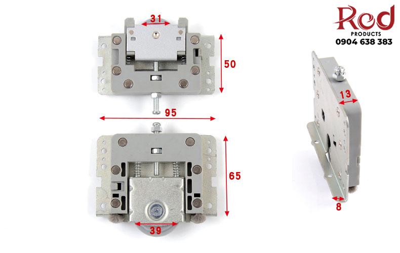 Bánh xe cửa lùa tủ gỗ giảm chấn DL-M132 9